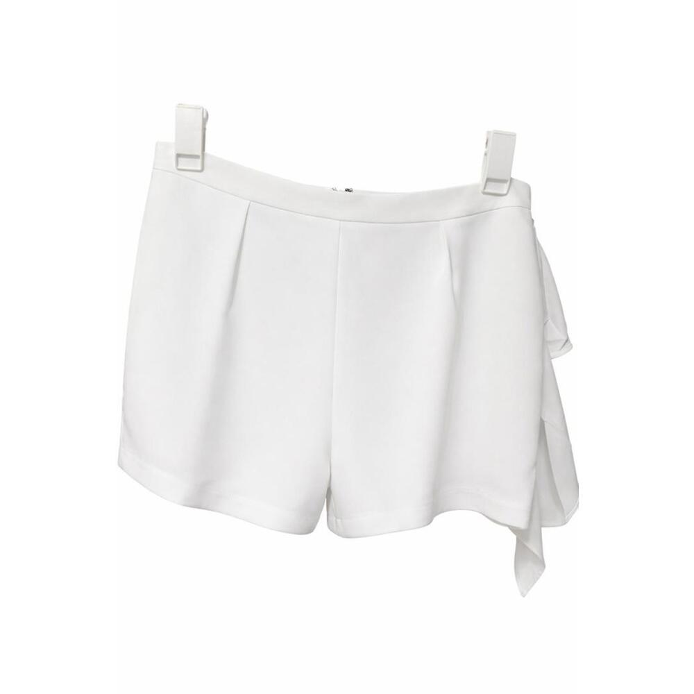 NWT Hayden Off White High Waisted Shorts Size L Lined Zipper Back Chic A16